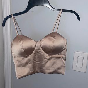 Never worn shiny goldfish cropped tank